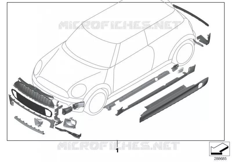 Post-équipt JCW Aerokit (03/2012 ->) MINI MINI ONE ECO 2009 One Eco N One Eco