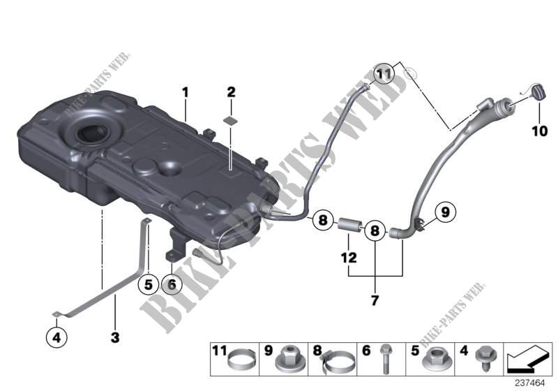 Réservoir de carburant / pièces fixation pour MINI Cooper ALL4 de 2012