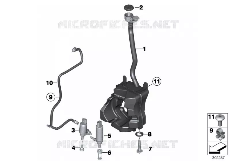 Réservoir lave-glace/lave-phares MINI MINI COOPER D 2013 Cooper D 2.0 N Cooper D 2.0