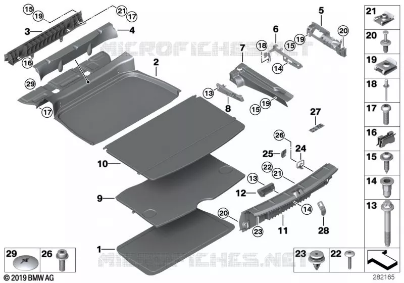 Revêtement de plancher e coffre AR MINI MINI COOPER S 2010 Cooper S ALL4 N Cooper S ALL4