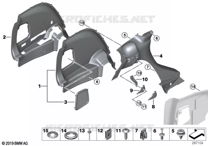 Revetement plancher coffre arr lateral MINI MINI COOPER 2010 Cooper N Cooper