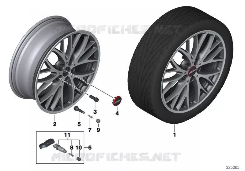 Roue AL MINI Cross Spoke 506 MINI MINI COOPER SD 2014 Cooper SD N Cooper SD
