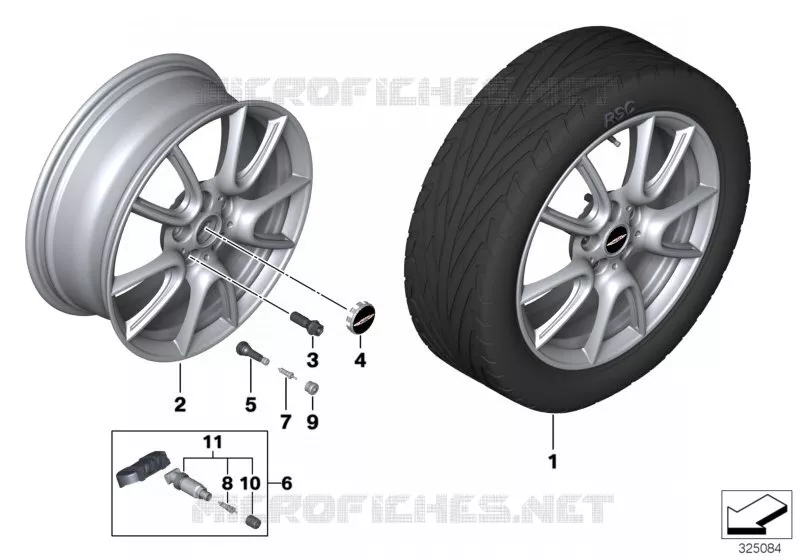 Roue AL MINI Double Spoke 534 MINI MINI COOPER D 2015 Cooper D N Cooper D