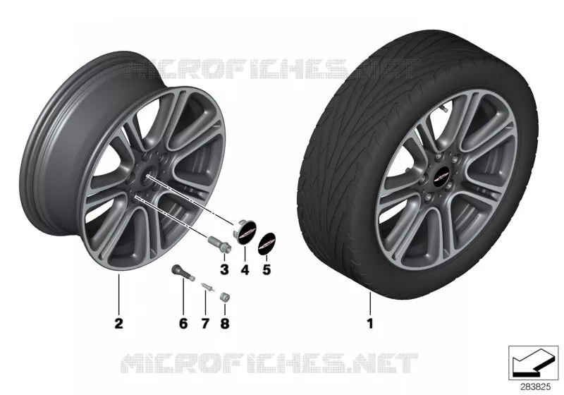 Roue AL MINI Twin Spoke Black 135 MINI MINI COOPER SD 2010 Cooper SD N Cooper SD