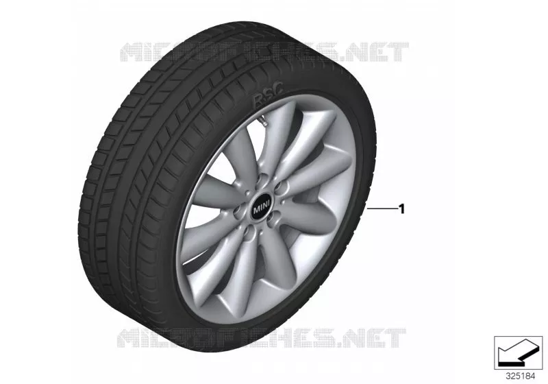 Roue hiver compl.Cosmos Spoke 499 - 17