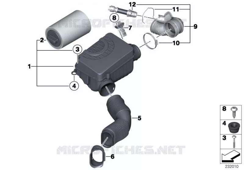 Silencieux dadmission/Filtre/HFM MINI MINI COOPER D 2013 Cooper D 2.0 N Cooper D 2.0