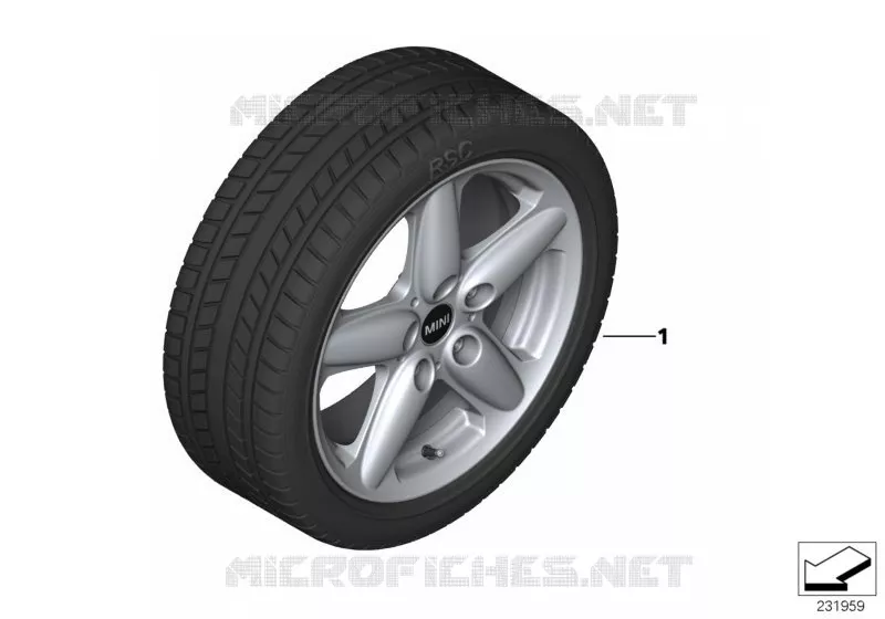Spike/SC roue hiver compl.styl.R122-16