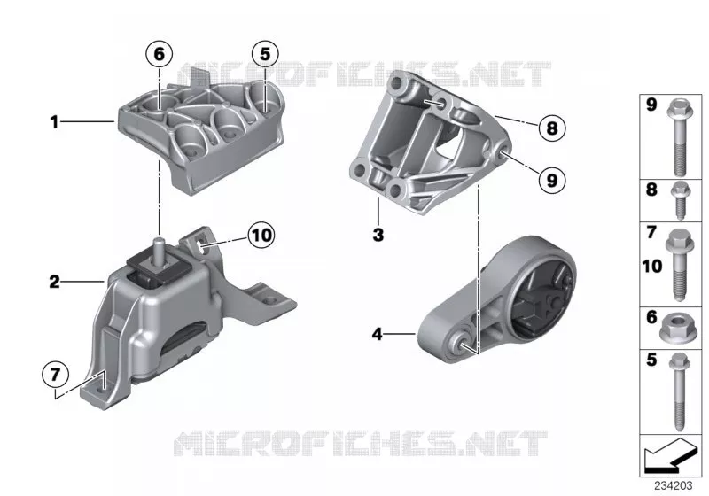 Suspension moteur MINI MINI COOPER D 2009 Cooper D 1.6 N Cooper D 1.6