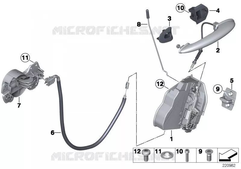 Système de fermeture porte arrière MINI MINI ONE D 2010 One D N One D
