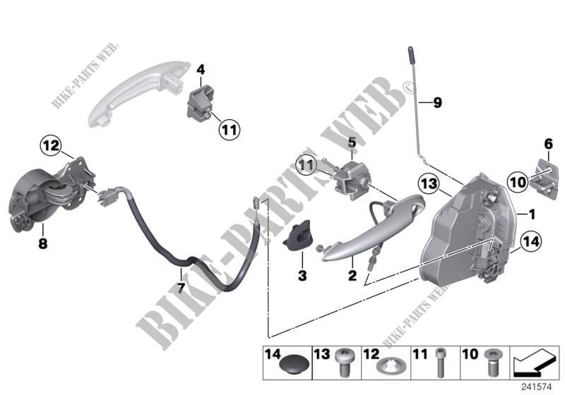 Système de fermeture porte avant pour MINI Cooper ALL4 de 2012