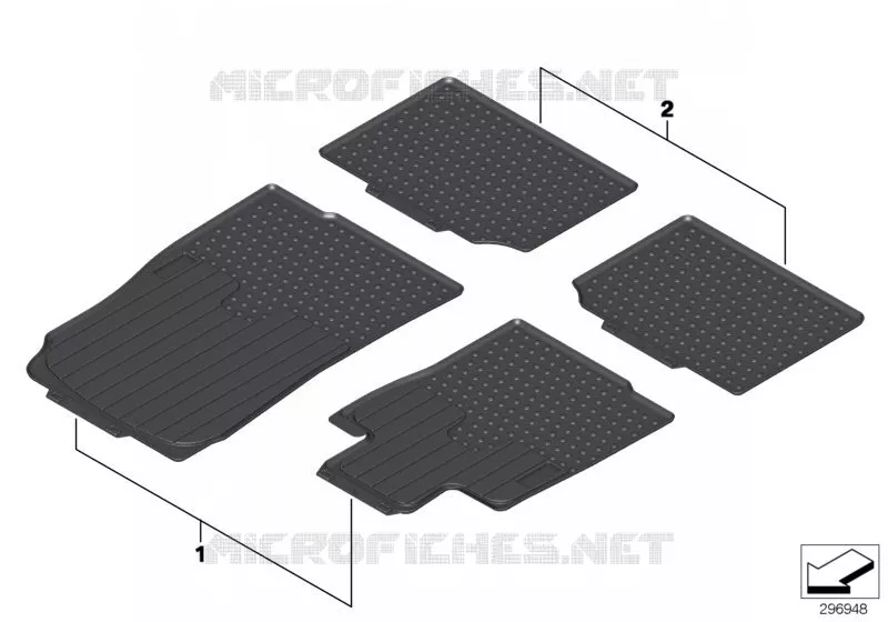Tapis de sol Allwetter MINI MINI COOPER D 2013 Cooper D 2.0 N Cooper D 2.0