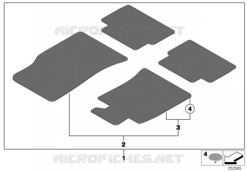 Tapis de sol MINI MINI COOPER D 2011 Cooper D 2.0 N Cooper D 2.0