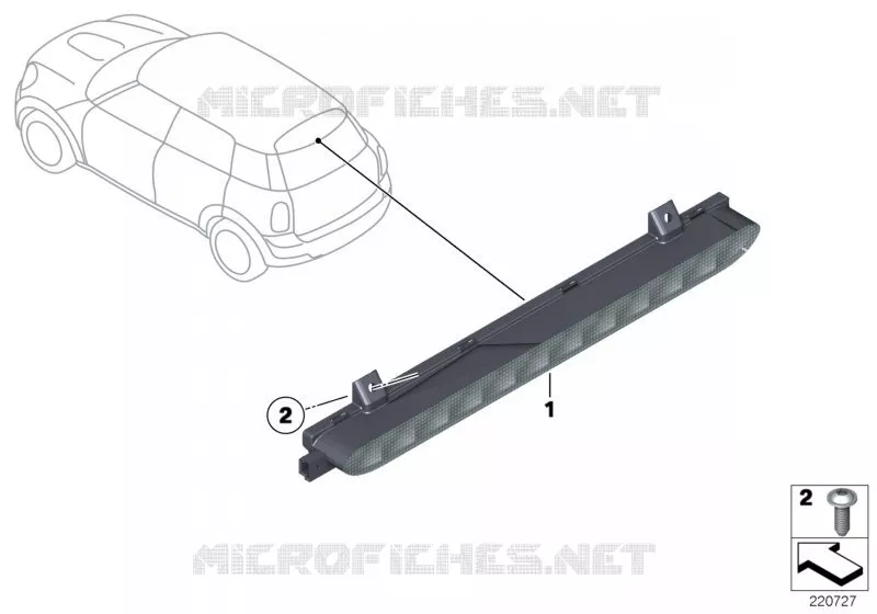 Troisieme feu stop MINI MINI COOPER S 2012 Cooper S N Cooper S