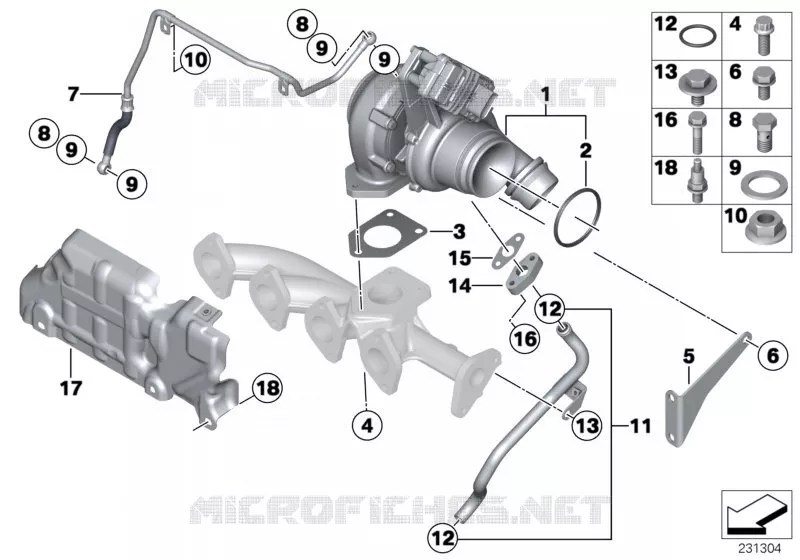 Turbo compressore - Ricambi Usati MINI MINI COOPER D 2012 Cooper D ALL4 2.0 N Cooper D ALL4 2.0