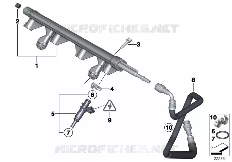 Tuyau combustible, soupape dinjection MINI MINI ONE 2008 One N One
