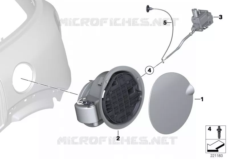Volet de remplissage de réservoir MINI MINI COOPER S 2010 Cooper S N Cooper S
