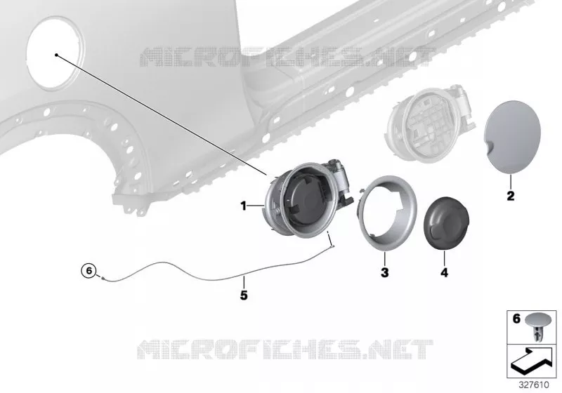 Volet de remplissage de réservoir MINI MINI JOHN COOPER WORKS 2015 JCW N JCW