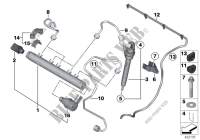 Accumulateur HP/injecteur/conduite pour MINI Cooper D ALL4 1.6 de 2012