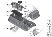 Console centrale espace arrière pour MINI Cooper D 1.6 de 2012