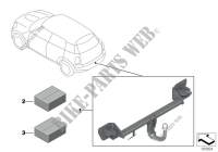 Kit post équipt attelage remorque amovi. pour MINI Cooper S de 2012