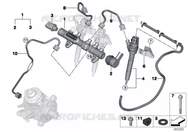 Accumulateur HP/injecteur/conduite MINI MINI COOPER D 2017 Cooper D N Cooper D