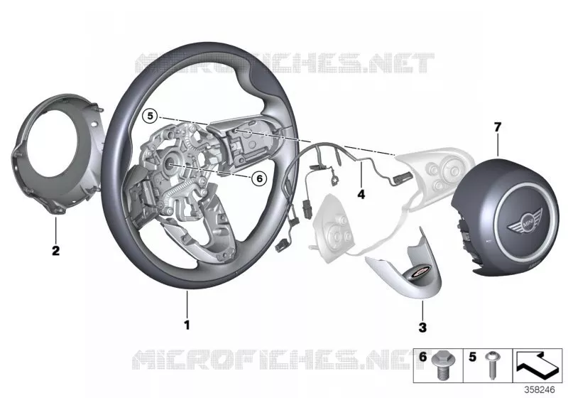 Airbag de volant sport MINI Yours MINI MINI JOHN COOPER WORKS 2017 JCW N JCW