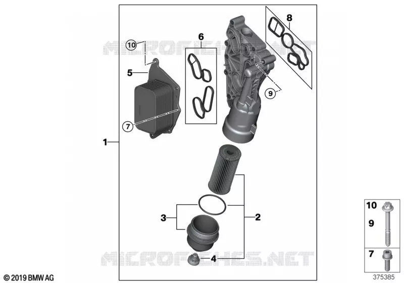 Alimentat.dhuile-filtre, nid radiateur MINI MINI COOPER S 2016 Cooper S N Cooper S