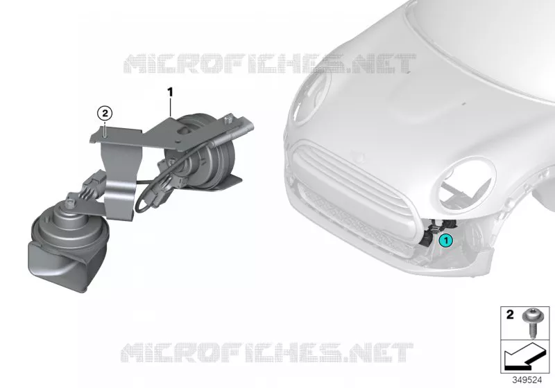 Avertisseur fanfare av. support électr. MINI MINI COOPER SD 2014 Cooper SD N Cooper SD