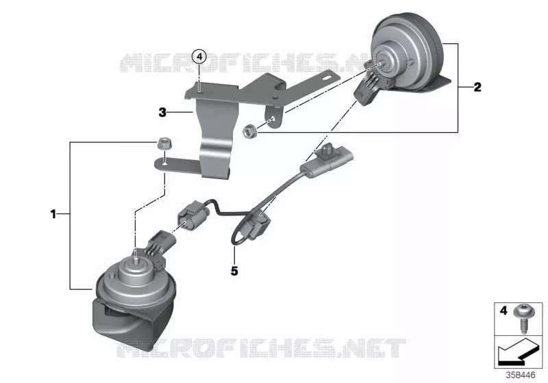 Avertisseur sonore avec support MINI MINI JOHN COOPER WORKS 2015 JCW N JCW