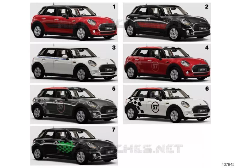Bandes latérales F5x MINI MINI ONE 2017 One N One