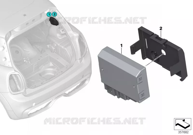 Boîtier électronique porte-bagages arr. MINI MINI JOHN COOPER WORKS 2014 JCW N JCW