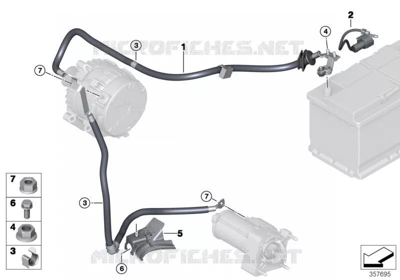 Câble de batterie/câble de démarreur MINI MINI COOPER 2015 Cooper N Cooper