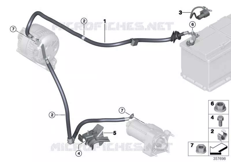 Câble de batterie/câble de démarreur MINI MINI COOPER S 2018 Cooper S ALL4 N Cooper S ALL4