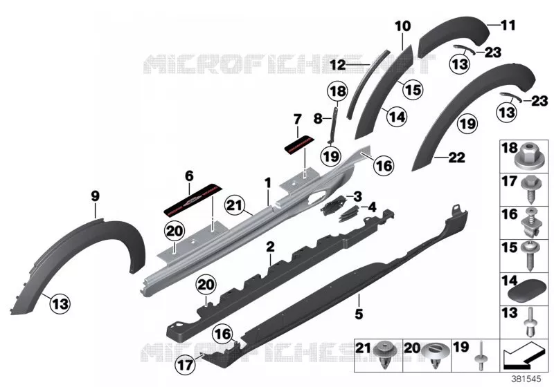 Cache bas de caisse / passage roue MINI MINI COOPER SD 2010 Cooper SD N Cooper SD