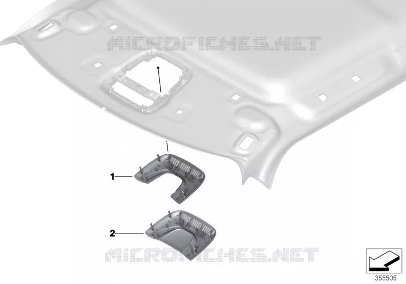 Cache mod. multif. toit/éclair. int. AV MINI MINI COOPER SD 2019 Cooper SD N Cooper SD