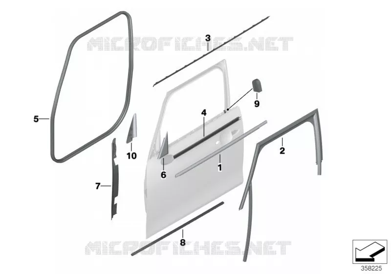 Caches et joints porte avant MINI MINI ONE 2017 One N One
