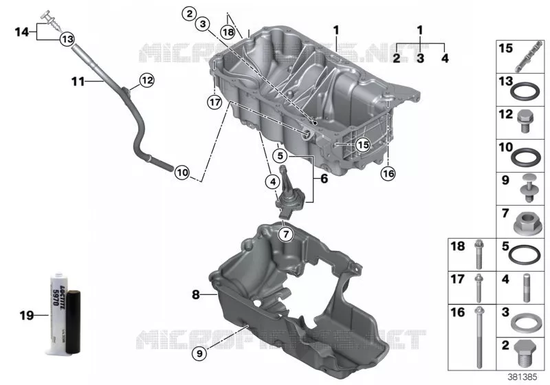 Carter dhuile/indicateur niveau dhuile MINI MINI COOPER D 2016 Cooper D N Cooper D