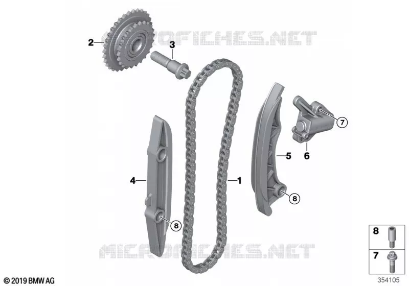 Cde soupapes-chaine distrib. partie inf. MINI MINI ONE 2015 One N One