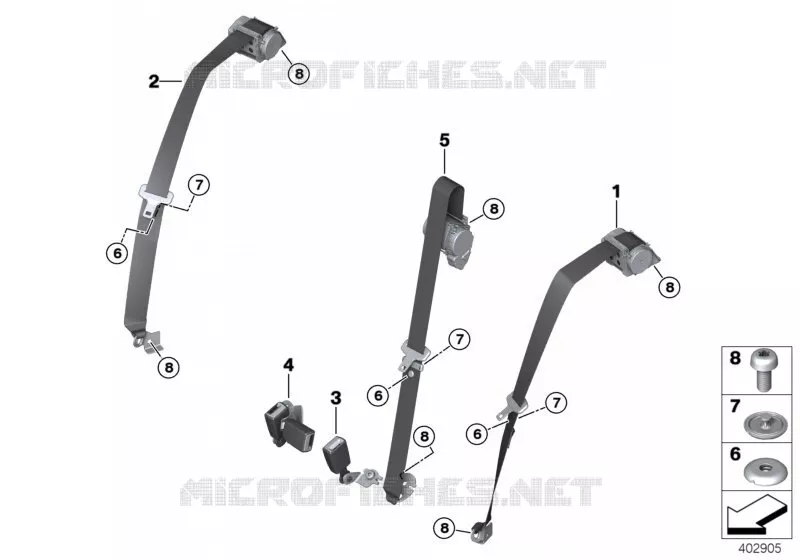 Ceinture de sécurité arrière MINI MINI COOPER 2013 Cooper N Cooper