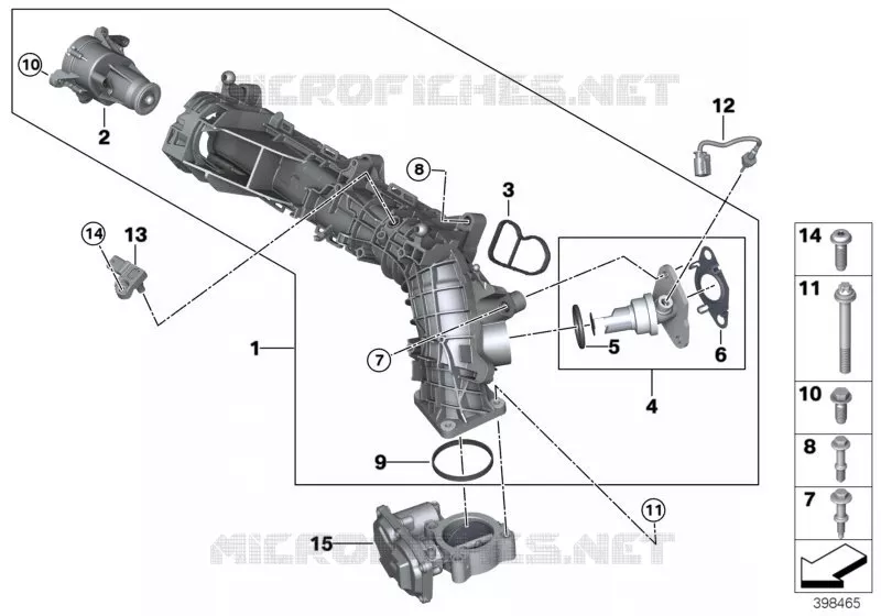 Disp.admiss.AGR avec régulat.d couvercle MINI MINI COOPER SD 2010 Cooper SD ALL4 N Cooper SD ALL4