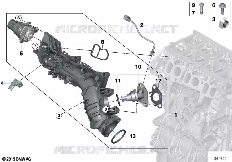 Disp.admiss.AGR avec régulat.d couvercle MINI MINI COOPER SD 2013 Cooper SD N Cooper SD