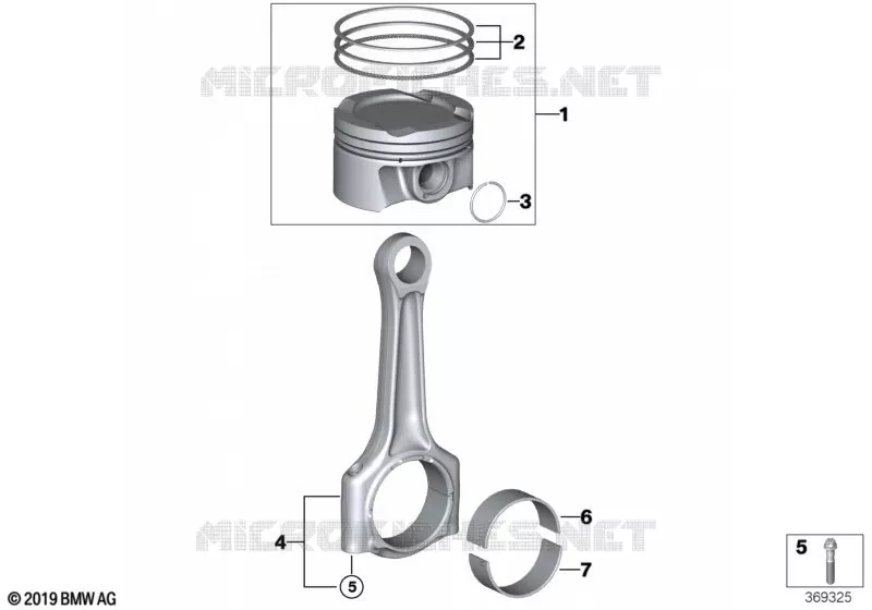 Embiellage-bielle/piston MINI MINI COOPER D 2015 Cooper D N Cooper D