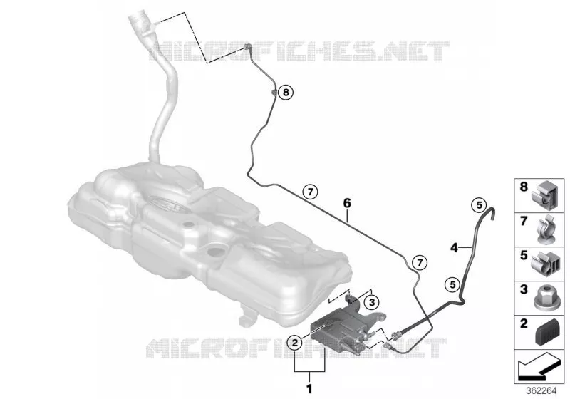 Filtre a charbon act./aeration carburant MINI MINI JOHN COOPER WORKS 2018 JCW ALL4 N JCW ALL4