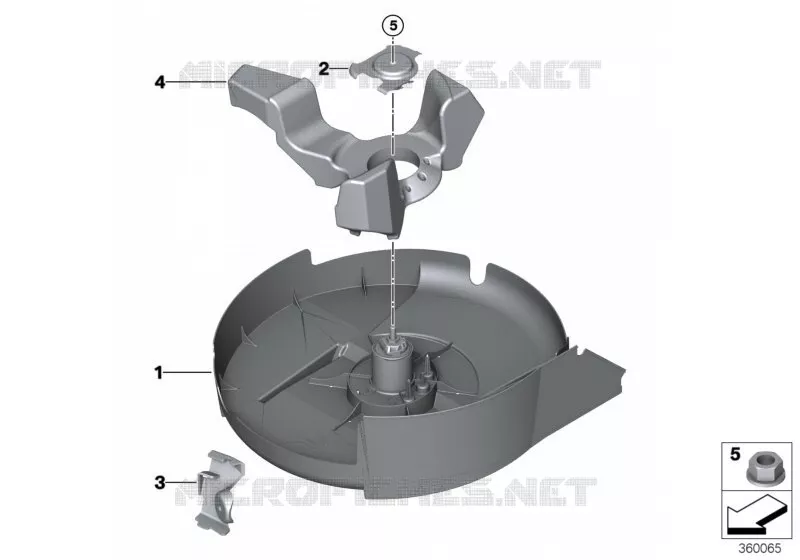 Fixation de roue de secours MINI MINI ONE D 2013 One D N One D