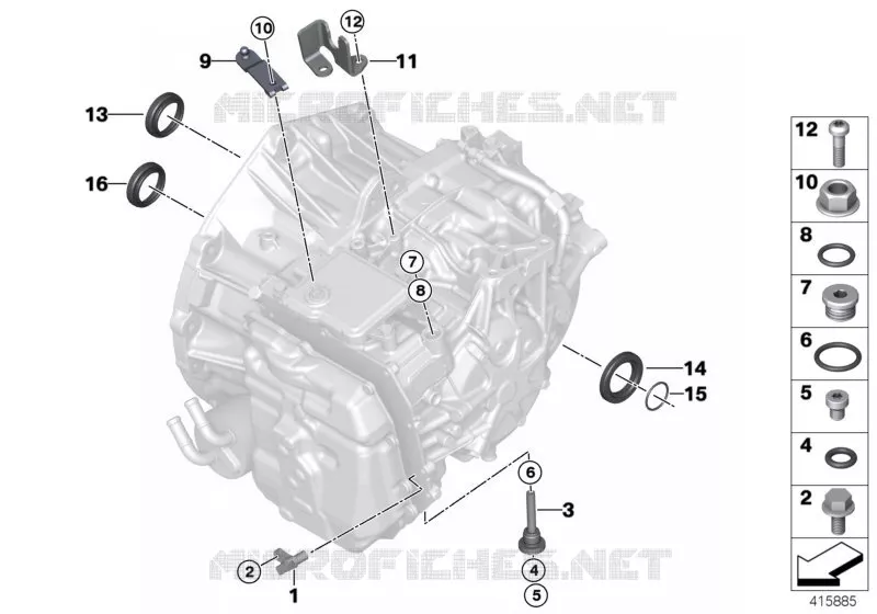 GA6F21AW éléments rapportés/joints MINI MINI ONE D 2013 One D N One D