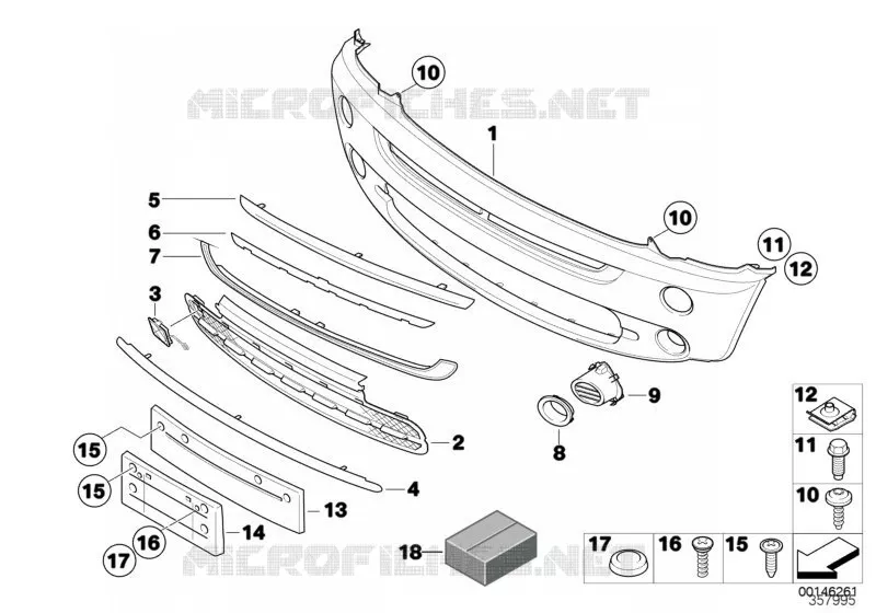 Garniture avant MINI MINI COOPER 2000 Cooper N Cooper