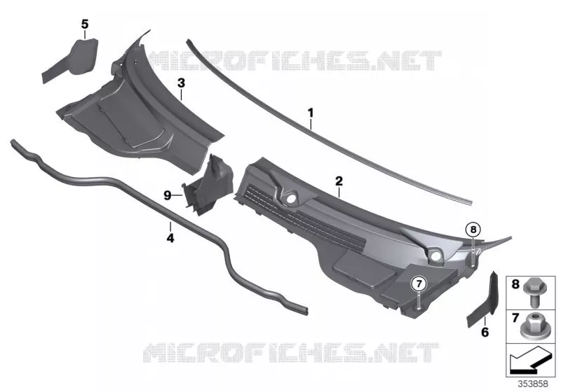Garniture dauvent extérieure MINI MINI COOPER D 2005 Cooper D N Cooper D