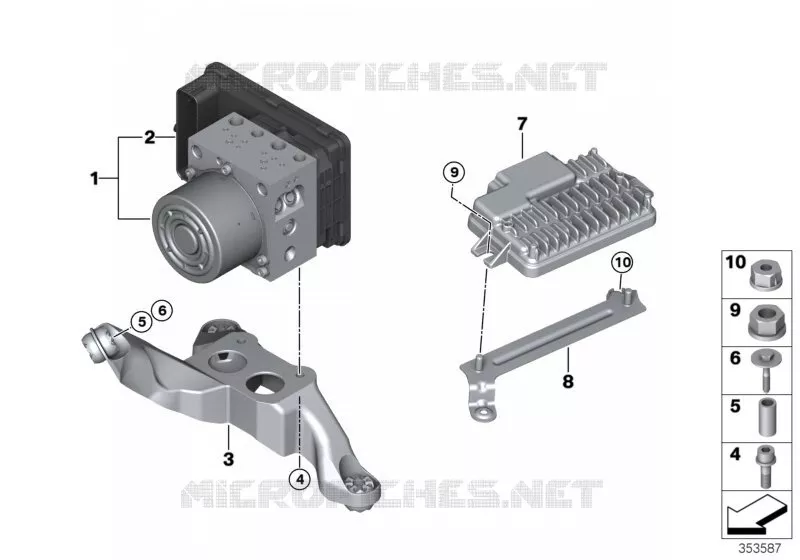Groupe hydr.DSC/boît.de cde/support MINI MINI ONE D 2013 One D N One D