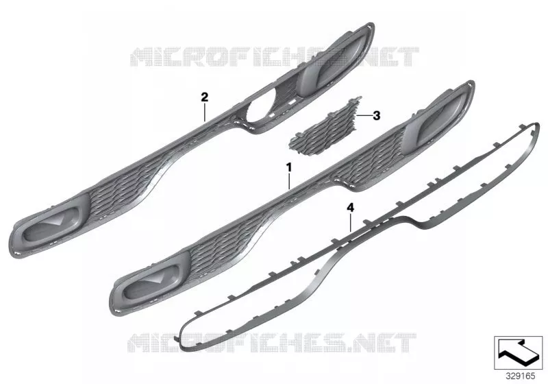 Habillage éléments décoratifs arrière MINI MINI COOPER SD 2015 Cooper SD N Cooper SD