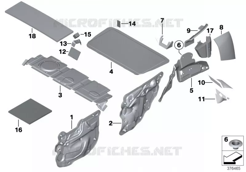 Insonorisation arriere MINI MINI COOPER SD 2010 Cooper SD ALL4 N Cooper SD ALL4